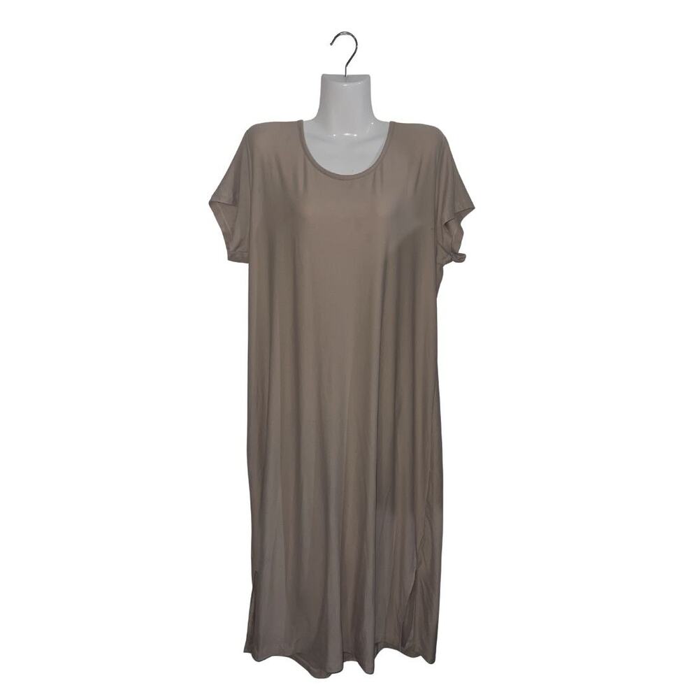 MUK LUKS Lounge Jersey T-Shirt Slit Dress Size XL Casual Comfort Loungewear